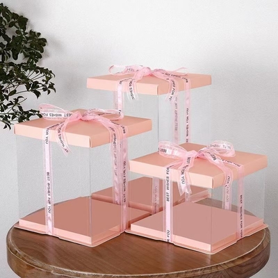 Imballaggi per torte trasparenti personalizzati, con marchio, spedizione veloce, perfetti per matrimoni!