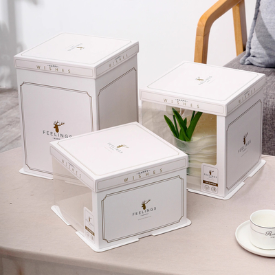 Scatole di imballaggio per torte con spessore di carta personalizzabile con stampa CMYK / Pantone