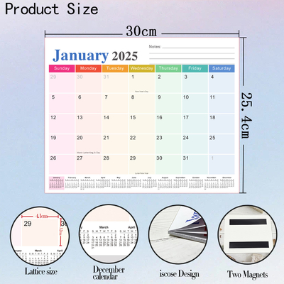 Calendari murali personalizzati da 12 x 12 pollici per le vacanze americane