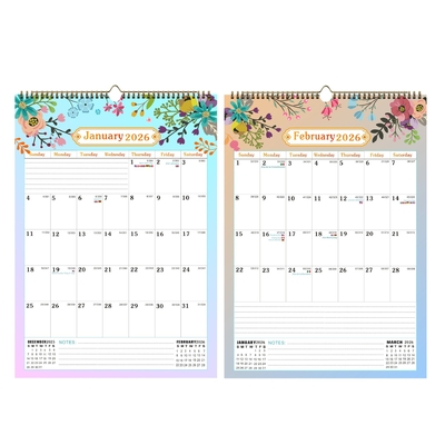 Calendario murale personalizzato a spirale tipo carta lucida Personalizzazione Aggiungi date e eventi personali