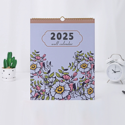 Fine mese Dicembre Calendario murale personalizzato in disegno retangolo Tipo di carta lucida