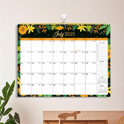 Disegno personalizzato Calendario personalizzato Stampa Visualizzazione mensile con le principali festività degli Stati Uniti contrassegnate