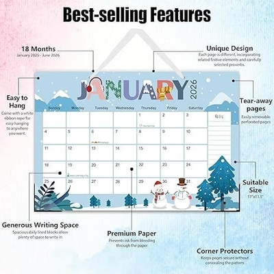 12 Foto Calendari murali personalizzati Legatura a spirale per regali aziendali