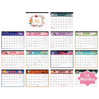12 X 12 Inches Custom Wall Calendar Personalizzare il tuo anno con Holiday / Seasonal Theme and Add Personal Dates