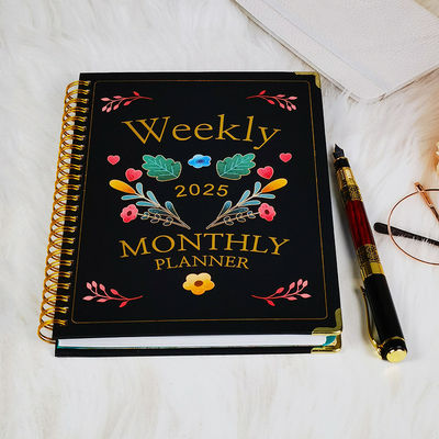 Taccuino con copertina rigida a spirale artistica con colore personalizzato ad alta durata