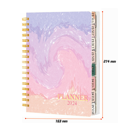 Notebook a copertina rigida a spirale in colore personalizzato e stile elegante per riunioni di lavoro