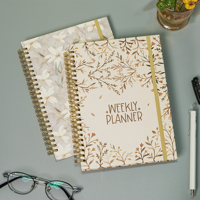 5.8 X 8.3 pollici carta bianca carta di copertina personalizzata Spiral Hardcover Notebook con opzione di personalizzazione