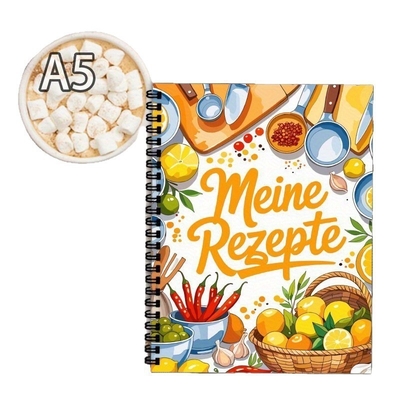 Stile vintage Disegno in rilievo a copertina rigida a spirale a copertina rigida Notebook con materiale di copertina rigida
