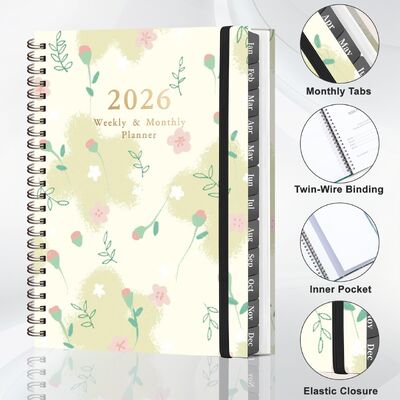 Embossed Spiral Hardcover Notebook Elegant Style Customized As You Like Color Perfect For Professional Business And Office
