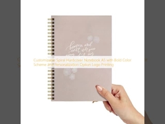 Quaderno a spirale personalizzabile con copertina rigida A5 con schema colori audace e opzione di personalizzazione Stampa logo