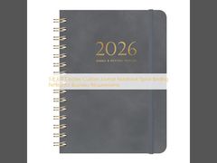 Quaderno personalizzato 5.8 x 8.3 pollici, rilegatura a spirale, perfetto per le esigenze aziendali