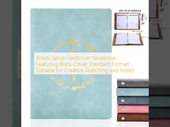 Artists Notebook a copertina dura a spirale con copertina nera Format standard adatto per schizzi e note creative