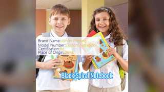 Quaderno a spirale nero per ufficio e scuola