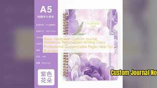 Quaderno con copertina rigida personalizzato Diario personalizzato nero